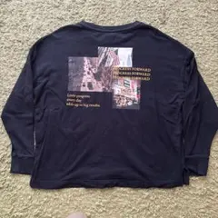 ロデオクラウンズ 長袖Tシャツ ロンT バックプリント フリーサイズ 黒