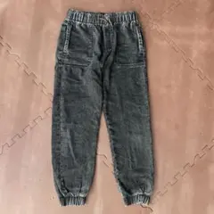 ザラキッズZARAkidsダメージ加工デニムジョガーパンツ152検150黒