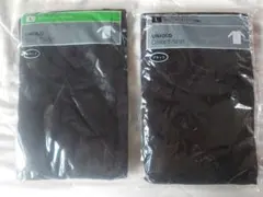 ★新品★UNIQLOユニクロ七分袖Tシャツ★２枚セット★黒・ブラック（Ｌ）ロンＴ