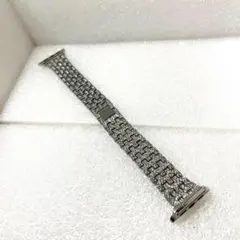 38mm ブラック AppleWatch　バンド シルバー