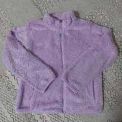 ユニクロ　フリースジャケット　140　キッズ　パープル　フルジップ