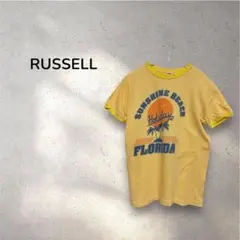 RUSSELL ラッセル＊カットソー Tシャツ　イエロー　S