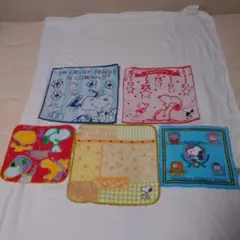 可愛いスヌーピータオルハンカチ5枚セット‼️