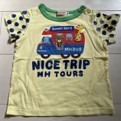 ミキハウス プッチーくん バス Tシャツ 80サイズ