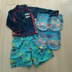 子供用ラッシュガード＆水遊びパンツ4枚セット