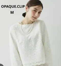 OPAQUE.CLIP レース長袖ブラウス