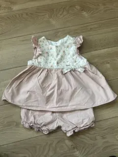 美品　SLAPSLIP ベビー服 花柄トップス＆ブルマ セット　　70-80のサムネイル
