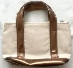 ユナイテッドアローズ ミニバッグ ゴールド×キャンバス