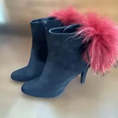 SEVEN TWELVE THIRTY　ファー付きショートブーツ