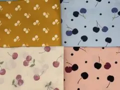 処分SALE さくらんぼ柄A kokkaコスモテキスタイル他　生地合計2m
