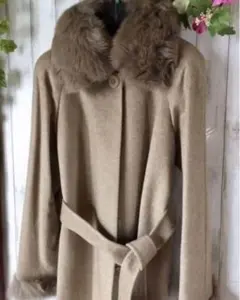新品未使用❣️【定価¥110,250】カシミヤ100%ブルーフォックスファーコート