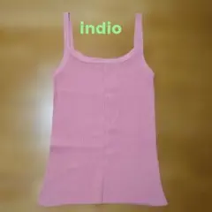 ​【00s/Y2K】indio　リブキャミソール ピンク フェアリーグランジのサムネイル