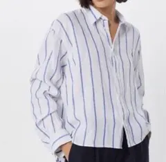 POLO RALPH LAUREN リネンストライプ長袖シャツ