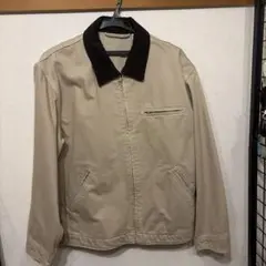 GU ベージュ ウォッシュドコットンワークジャケット