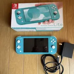 Nintendo Switch Lite ターコイズ 本体 充電器付き箱付き