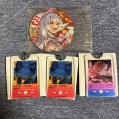 東方 東方Project 音楽プレイヤー風キーホルダー 缶バッジ 藤原妹紅