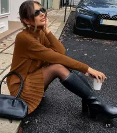 ブラウン タートルネック セットアップ　新品