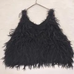 リエディ シャギー フリンジニット キャミソール レイヤード 重ね着