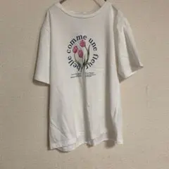 アフタヌーンティー チューリッププリント 半袖Tシャツ ホワイトのサムネイル