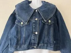 amrアムレデニムジャケット 大きな襟 amr刺繍