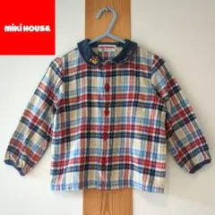 ミキハウス チェック柄シャツ 90サイズ 日本製