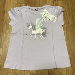 ユニコーンデザイン Tシャツ 130 パープル　新品未使用のサムネイル