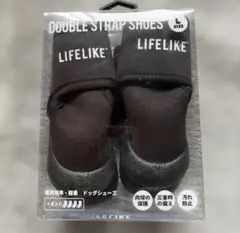 LIFELIKE ダブルストラップシューズ Lサイズ ブラック 4足入のサムネイル