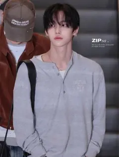 ウォンビン着用モデル SATUR ワッフルヘンリーネックTシャツ ウォンビン着用モデル SATUR ワッフルヘンリーネックTシャツ XSサイズ