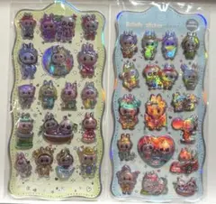 ラブブ立体シール　3Dシール　ホログラムシール　ぷくぷくシール　シール帳