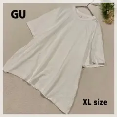 【ジーユー】コンフォータブルコットンTシャツ XL ホワイト ゆるだぼ シンプルのサムネイル