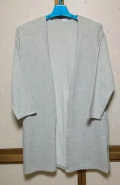 CINEMA CLUB グレー 七分袖 カーディガン L