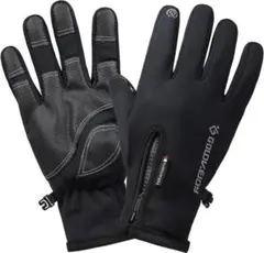 バイクグローブ 冬 アウトドアグローブ 防寒 手袋 ブラック　XL