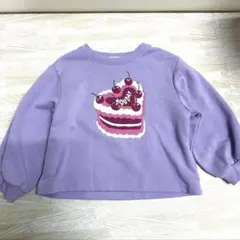 紫色 ケーキプリント トレーナー