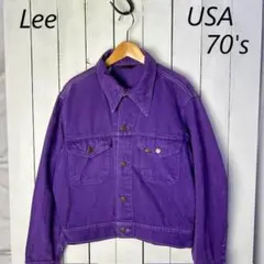 USA古着 70s USA製 Lee モールスキンジャケット M 紫 オールド