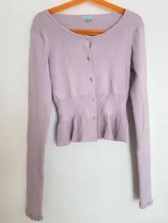★TOCCA★150★美品★パープル★カーディガン★パール★シルク★