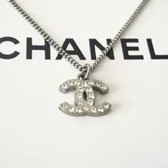 CHANEL ネックレス ロゴ ペンダント ラインストーン シルバー ココマークのサムネイル