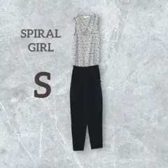 【スパイラルガール】オールインワン ドッキングワンピース サロペット 花柄 美品