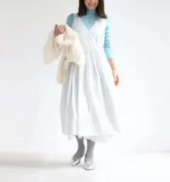 HYKE LINEN MAXI DRESS ロングワンピース 白 - メルカリ