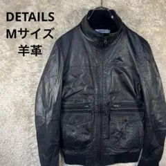 羊革 Mサイズ 黒 シングルライダースジャケット