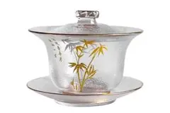 中国茶器 蓋碗 茶道具 工芸品 美術品  茶碗 三才蓋碗