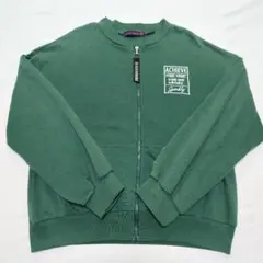 160✨ ジップアップ パーカー グリーン ロゴ カジュアル 羽織り女の子 上着