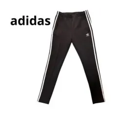 美品✨adidas アディダスブラック ジャージ　パンツ　三つ葉　M 3本線