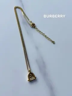 未使用 バーバリー ネックレス ゴールド ビジュー Bロゴ - メルカリ