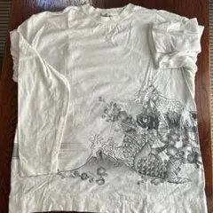 絡繰魂 長袖カットソー 鯉 桜 波 刺繍 和柄 XXLのサムネイル