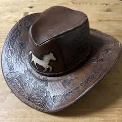 ブルハイド(BULLHIDE) キバ付きレザーウェスタンハット カウボーイ