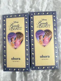 【ohora×Disney】セミキュアジェルネイルシール（美女と野獣）2セット