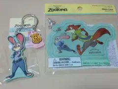 ズートピア　キーホルダー & スライダーケース セット　ジュディ　ダイソー