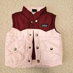 patagonia 赤 ピンク ダウンベスト 12M