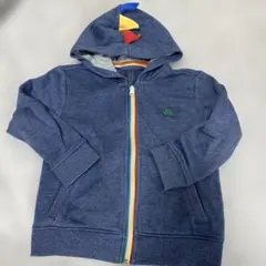 恐竜デザイン ネイビー パーカー 100cm