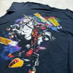 【アメカジ】MARVEL コットン半袖Tシャツ デッドプール ユニコーン XL